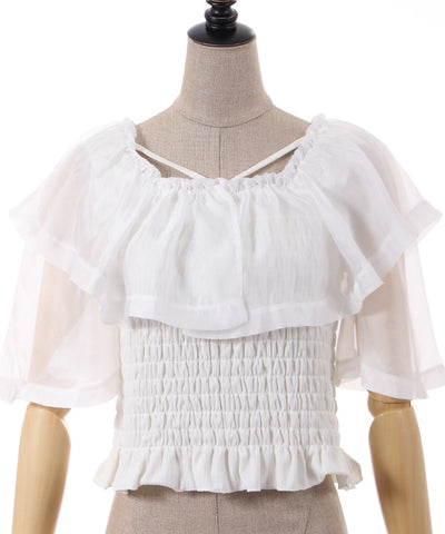Sheer Frill Cut & Sew Pullover