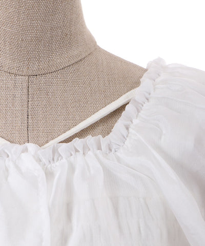 Sheer Frill Cut & Sew Pullover