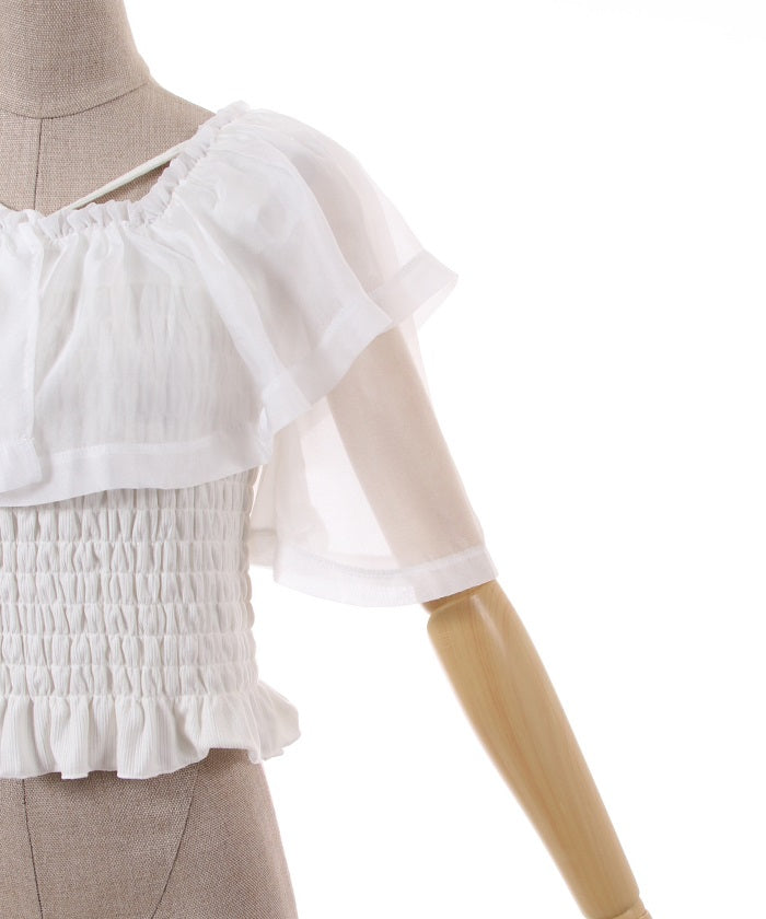 Sheer Frill Cut & Sew Pullover