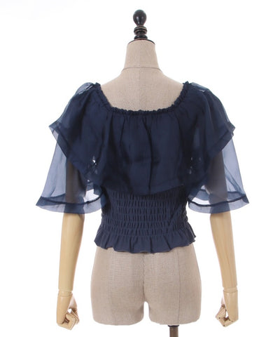 Sheer Frill Cut & Sew Pullover