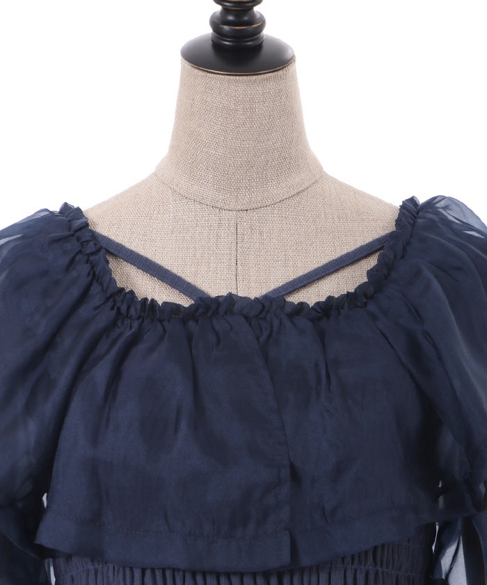 Sheer Frill Cut & Sew Pullover
