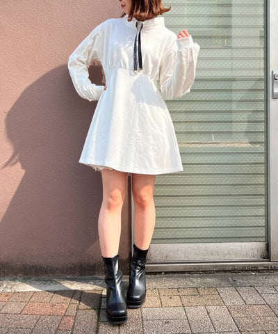 Fleece-Lined Cut & Sewn Mini Dress